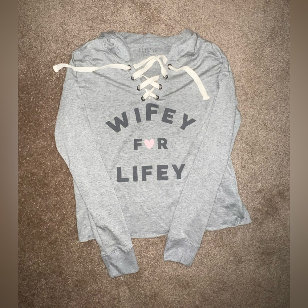 Wifey for Lifey lace to hoodie size S